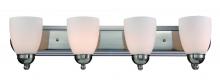 Trans Globe 3504-1 BN - 4LT BATH-OPAL GLASS-BN